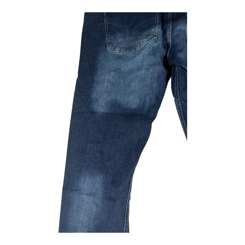 Dash Denim Men's Slim Fit Distressed Ripped Dark Wash Jeans Size 46x32 - Picture 15 of 16
